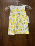 Girls lemon dress size 0-3M