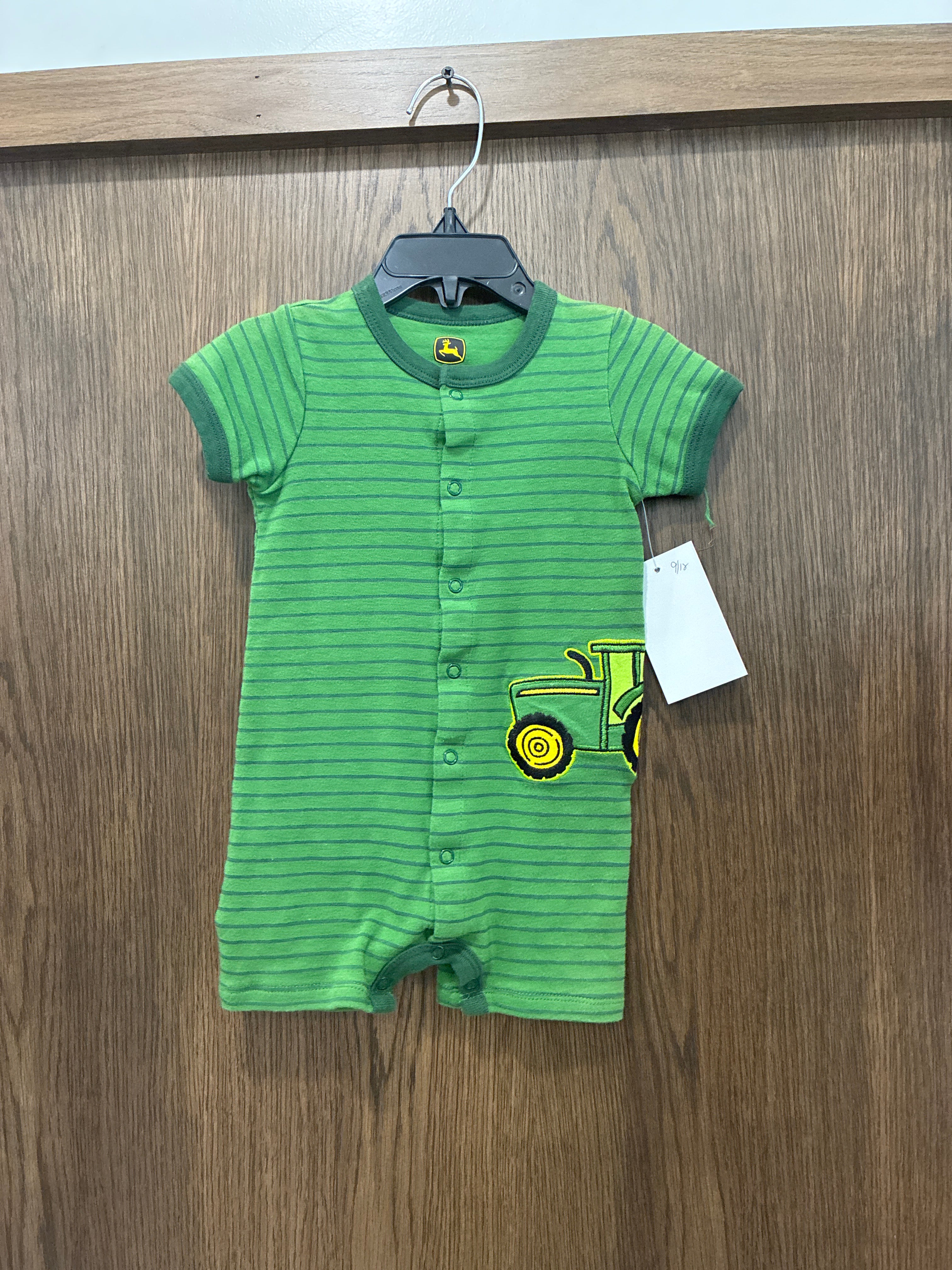 Baby boys short sleeve John Deere romper size 9/12 months