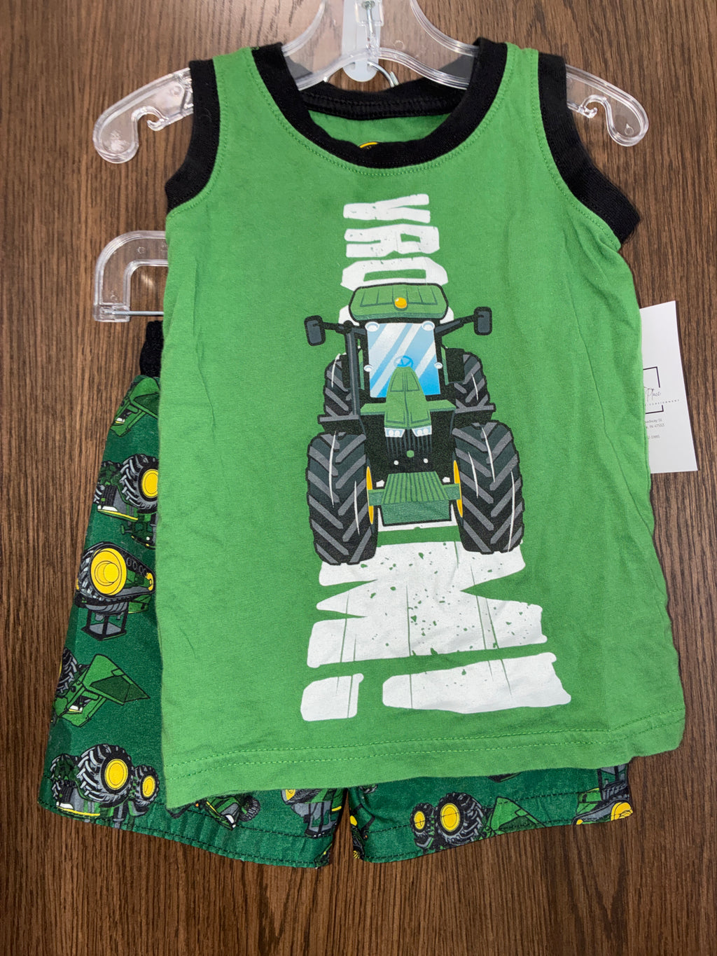 Boys John Deere tank top and swim trunk set size 2T