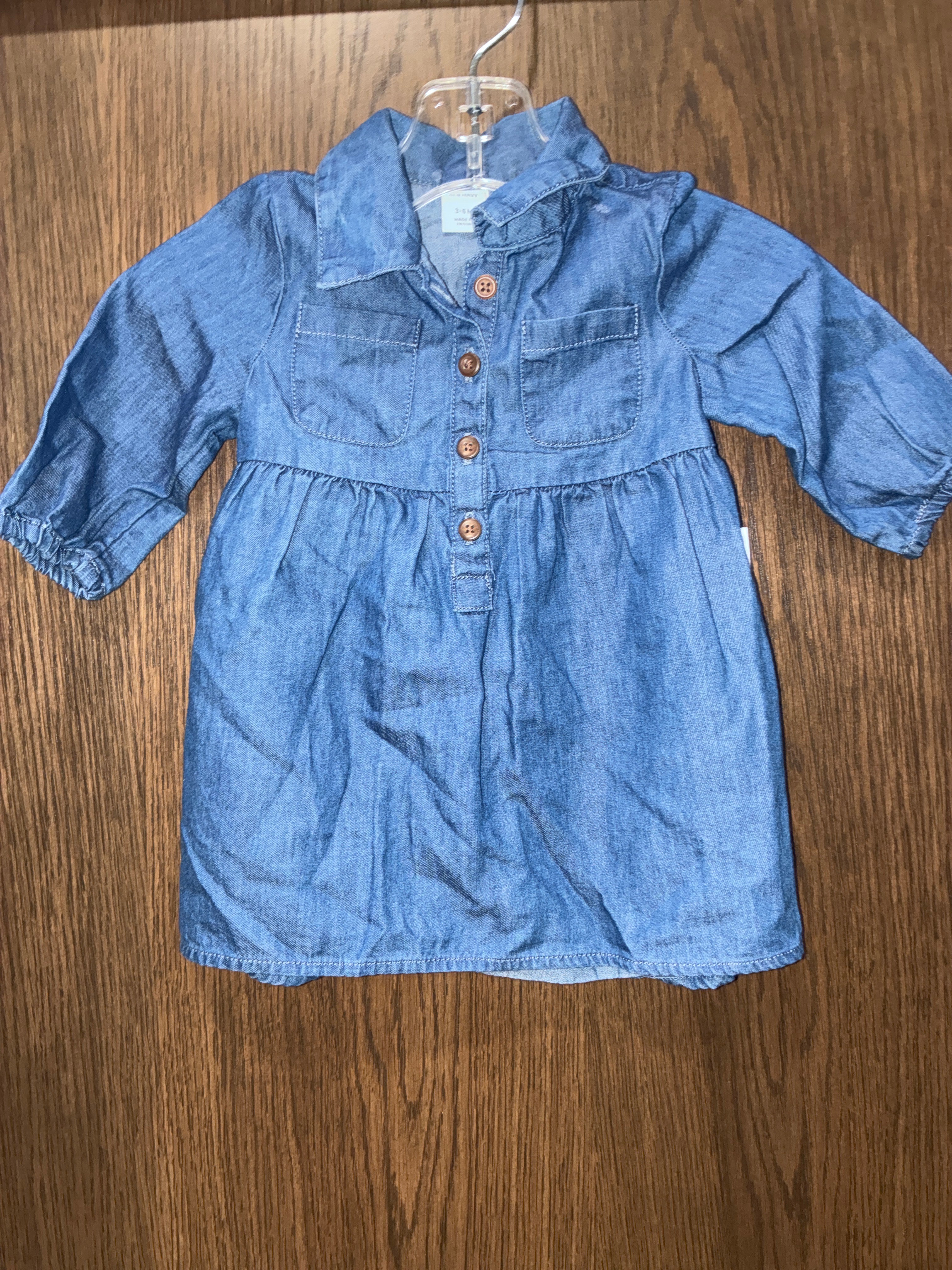 Old Navy Girls denim dress size 3-6M