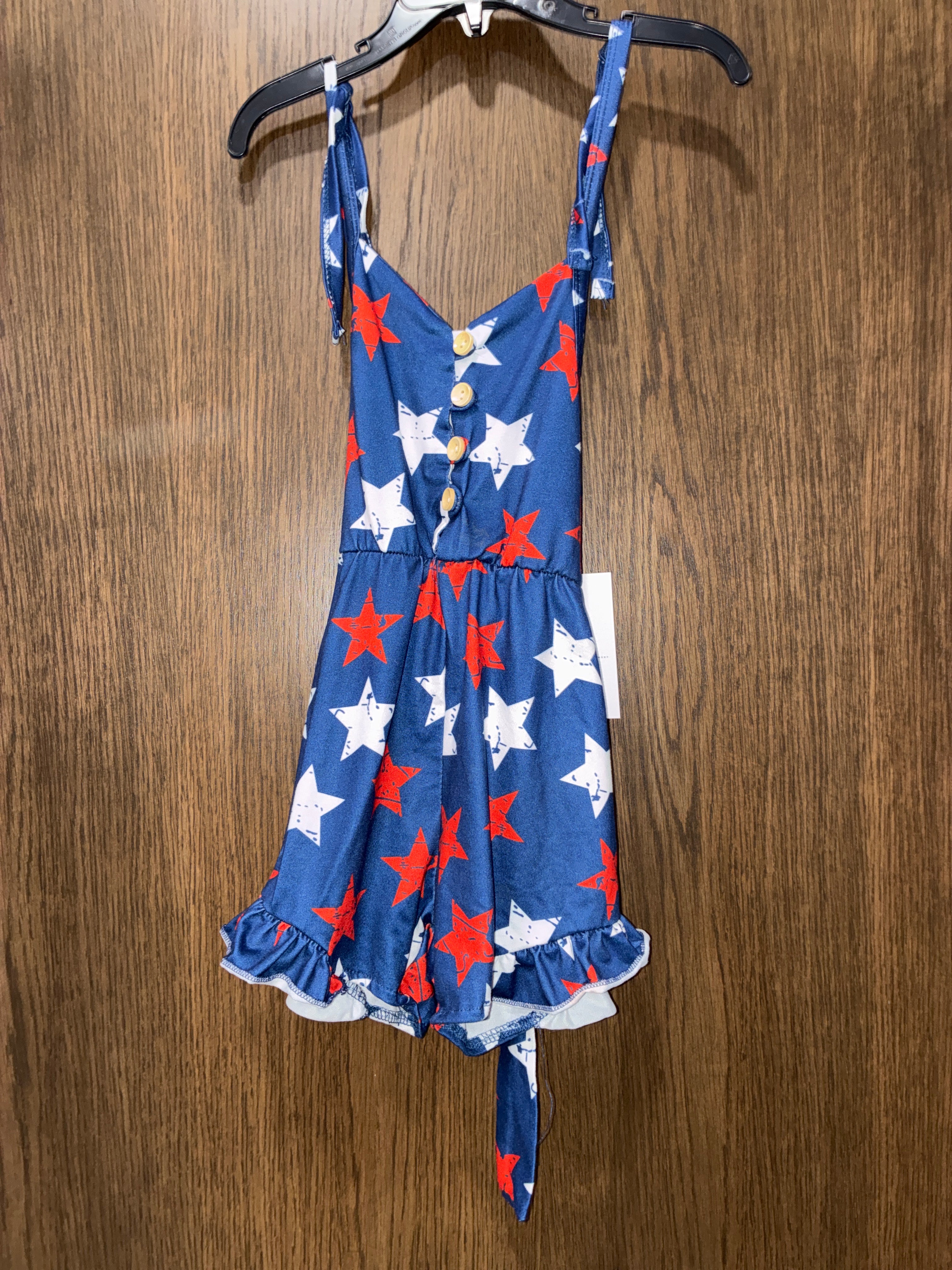 Girls Red, White, and Blue stars romper size 3T