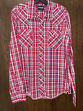 Men’s Wrangler Plaid Button Up Size Large