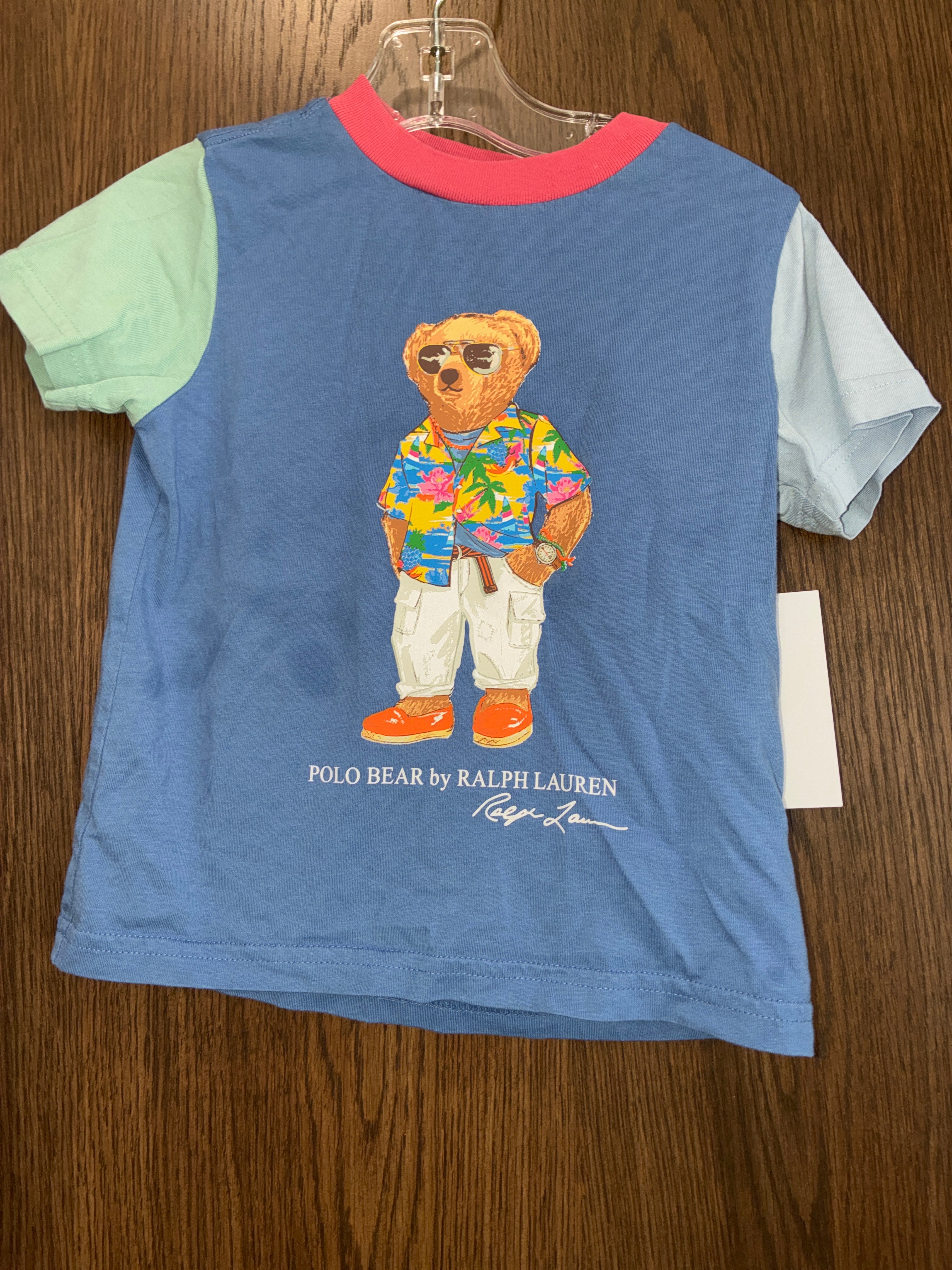Ralph Lauren Boys Vintage Colorblock Bear T-Shirt Size 2T
