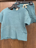 Kids Tales 2 Piece Shorts Set Size 5T has some fading on the shirt