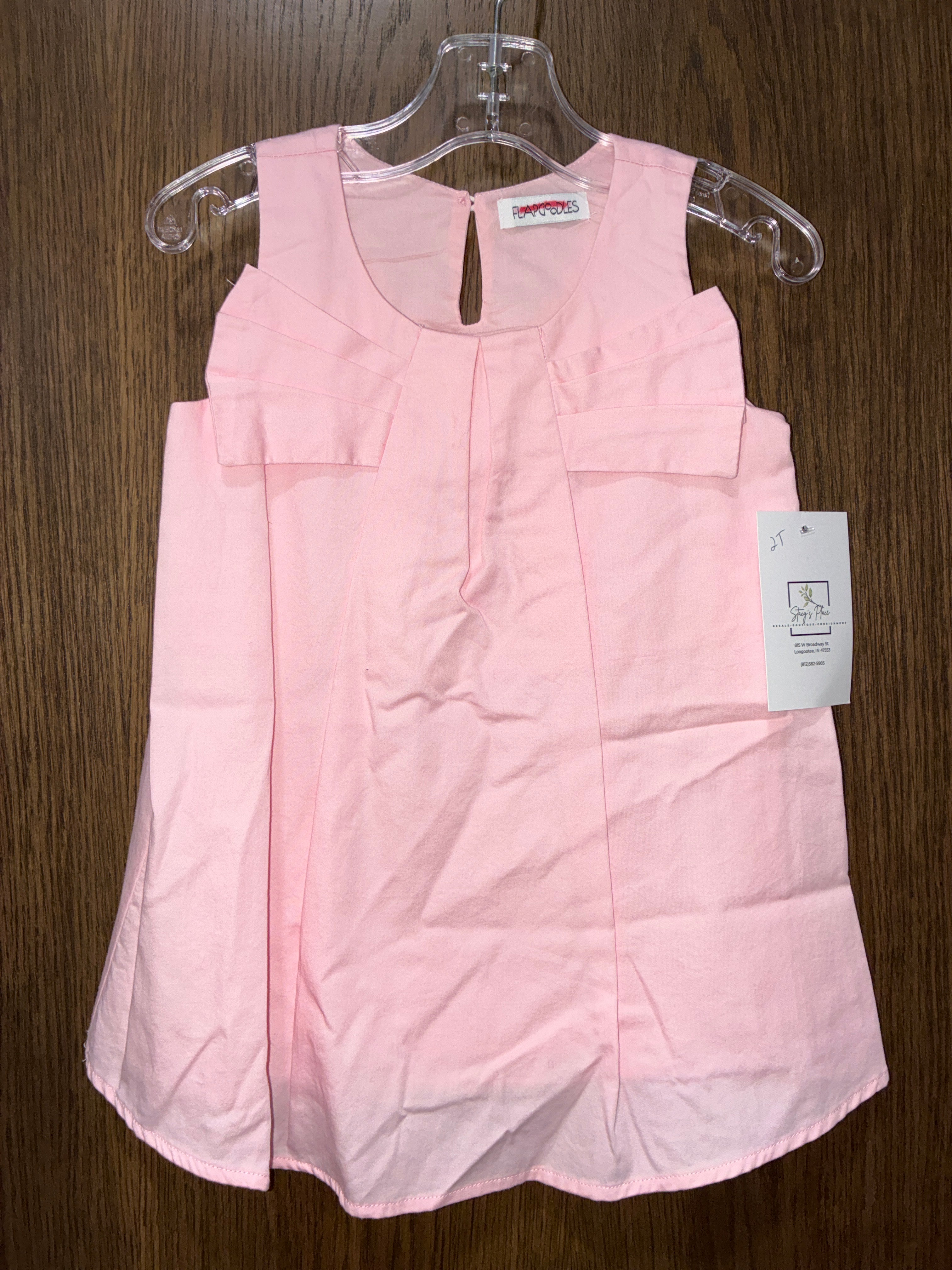Girls Flapdoodles light pink bow dress size 2T
