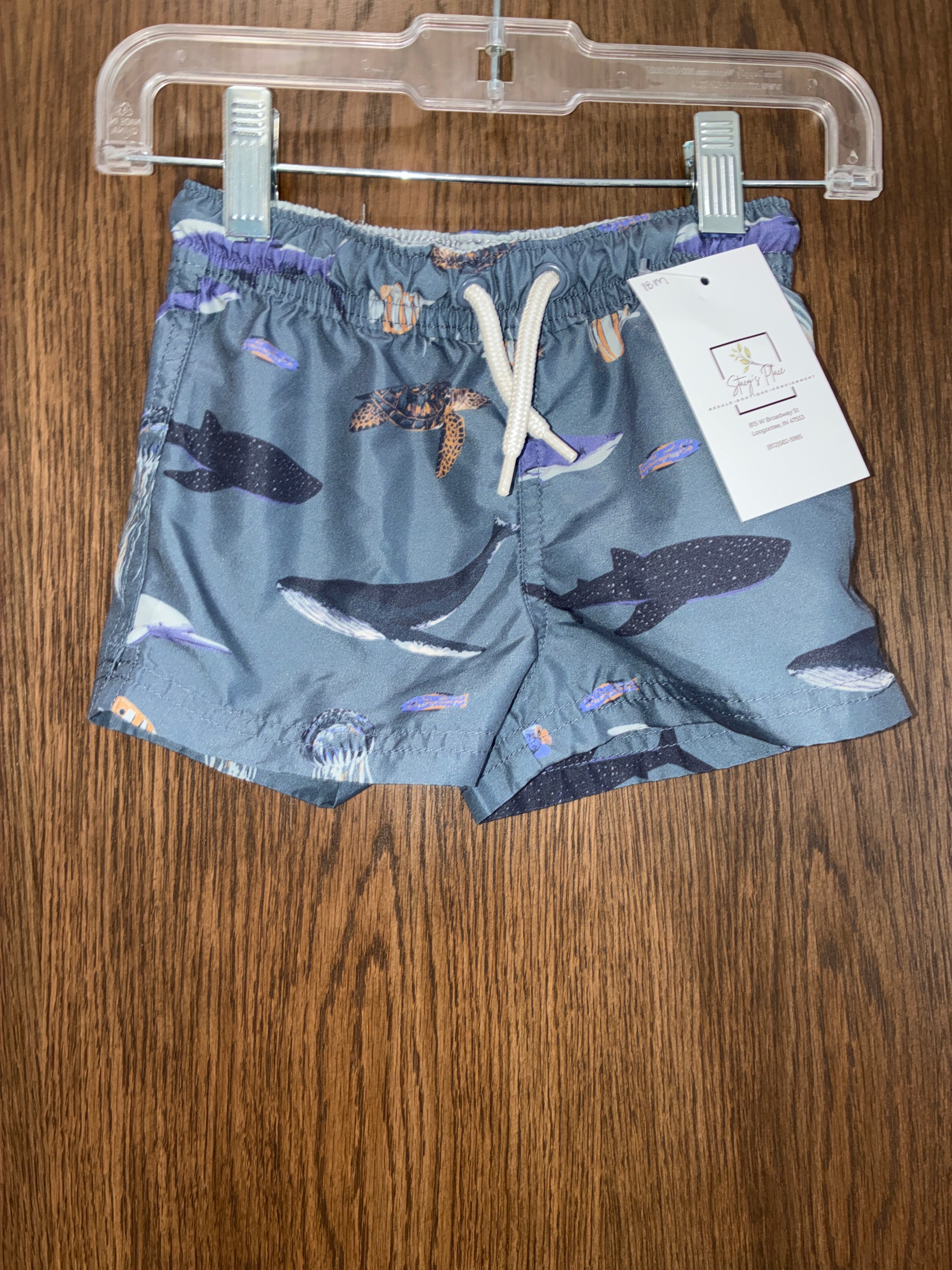 Boys carters swim trunks size 18M