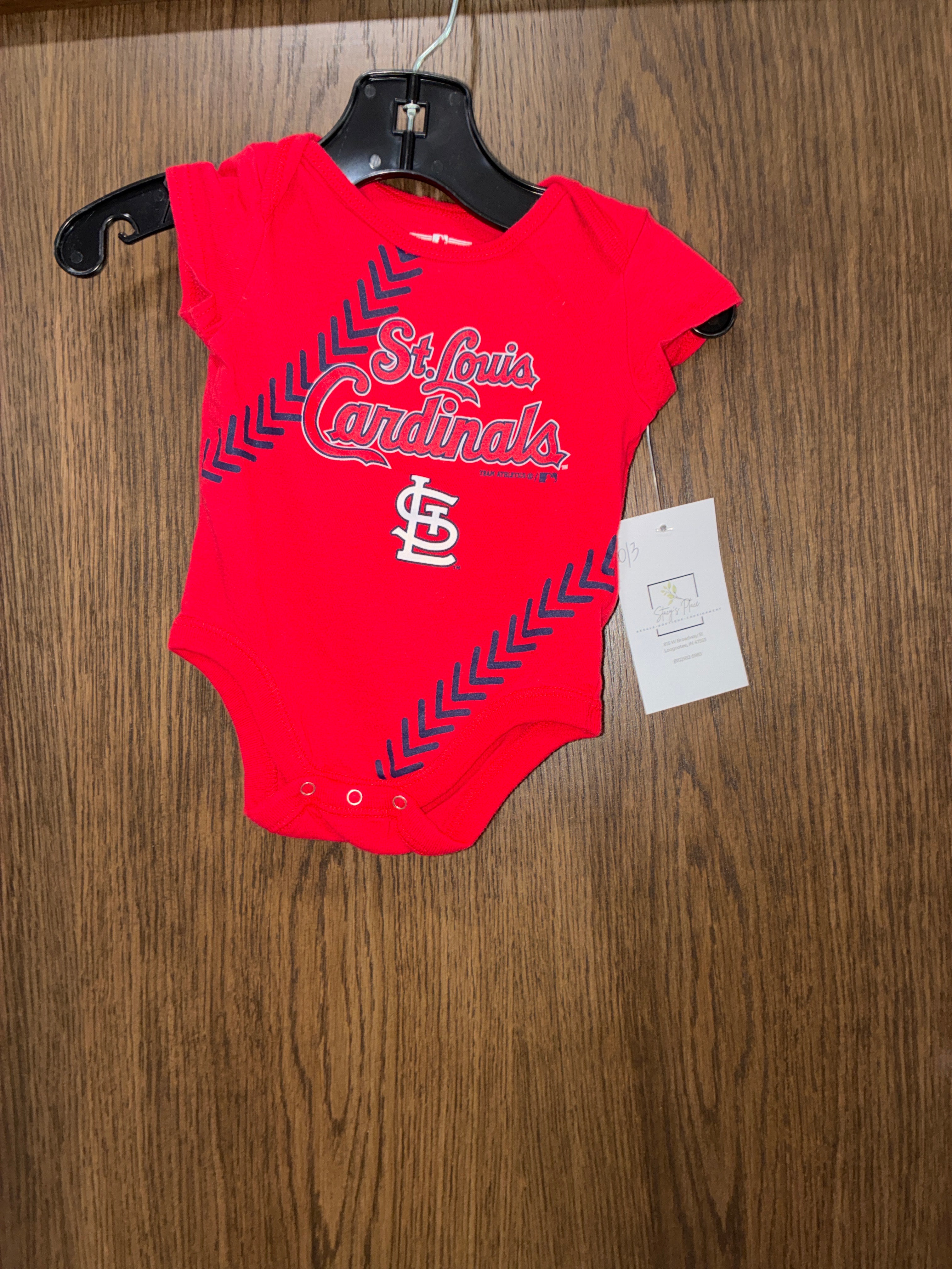 St. Louis Cardinals Onesie Size 0-3 Months