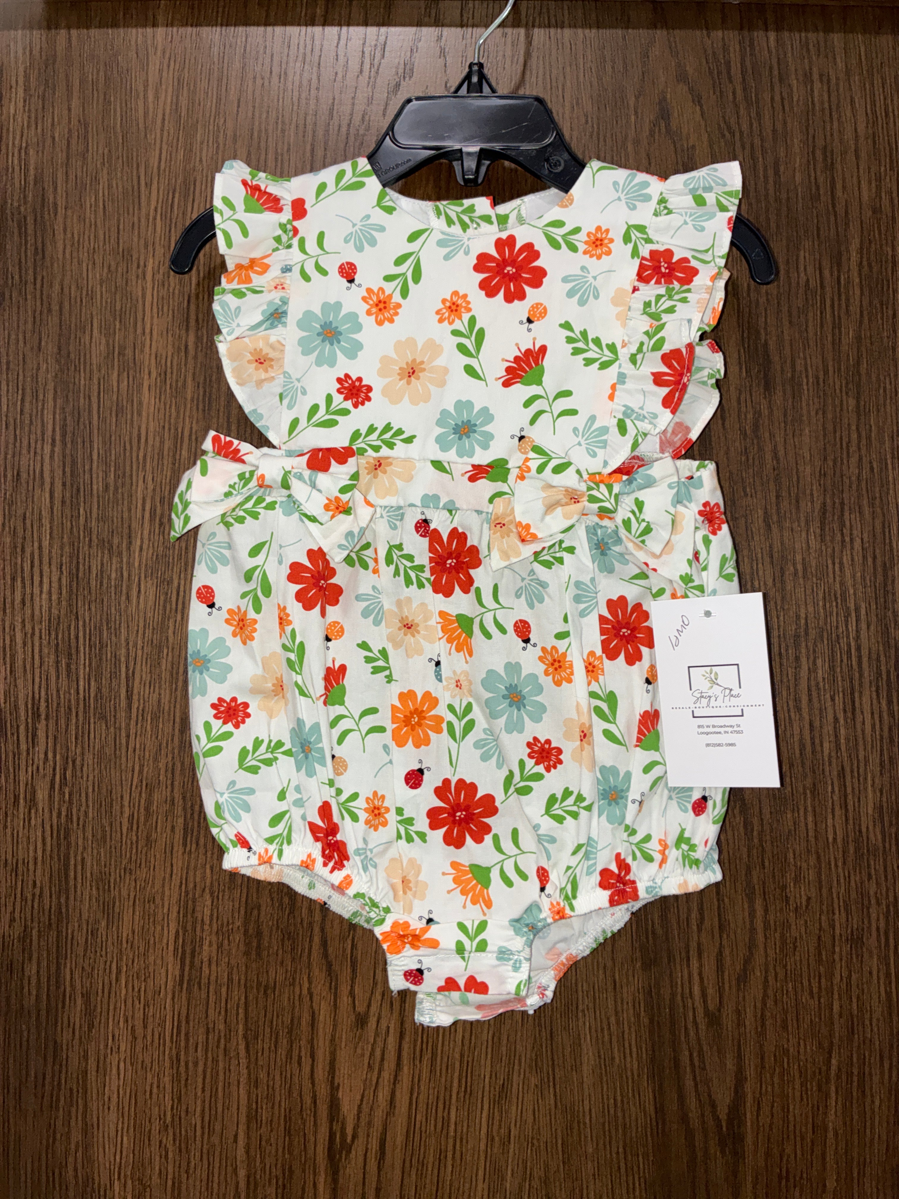 Girls Floral Romper Size 12 Months