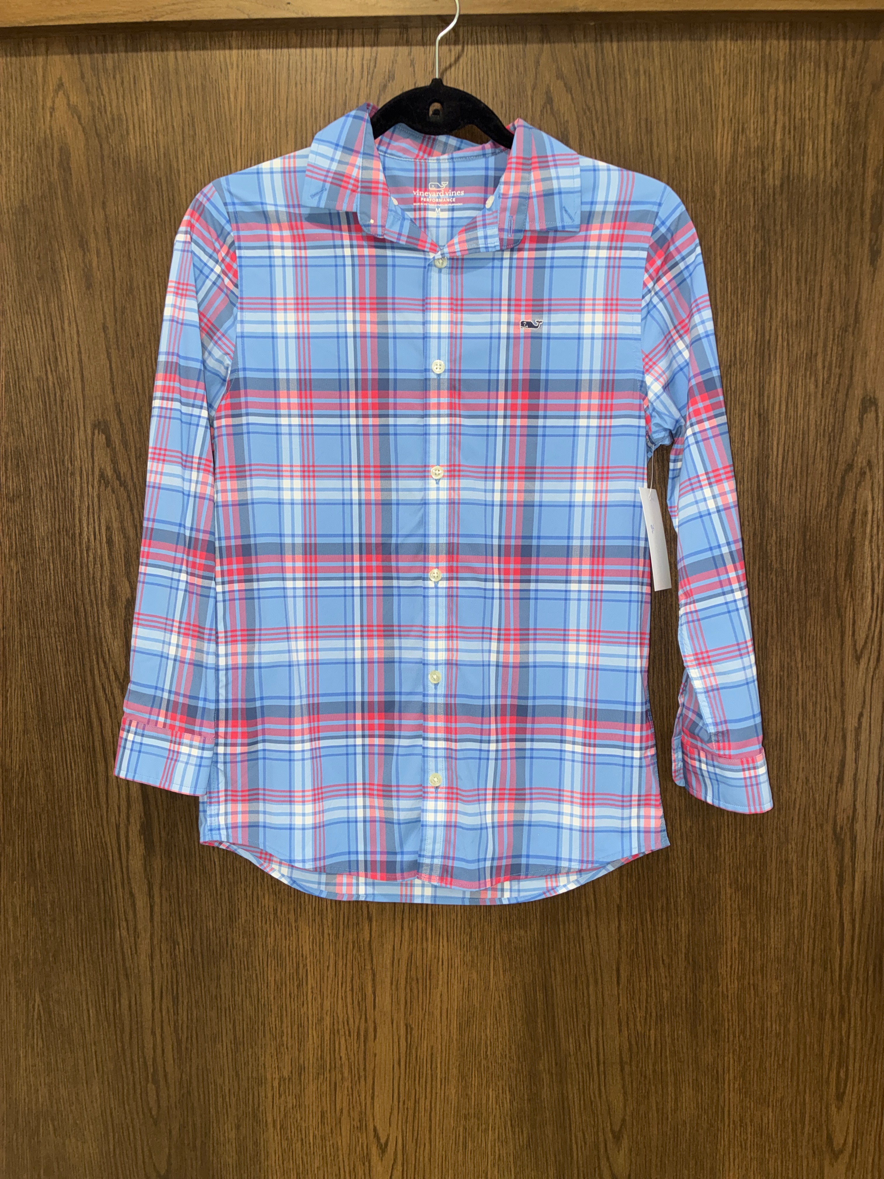 Boy’s Vineyard Vines Long Sleeve Button Up Shirt Size Youth Medium
