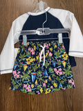 Boys carters swim trunk set size 12-18M