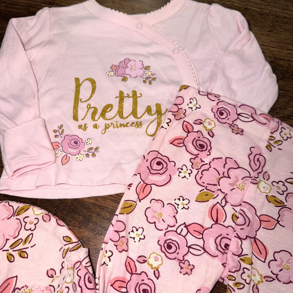 Gerber Floral Footie Set 0-3 Months NWT