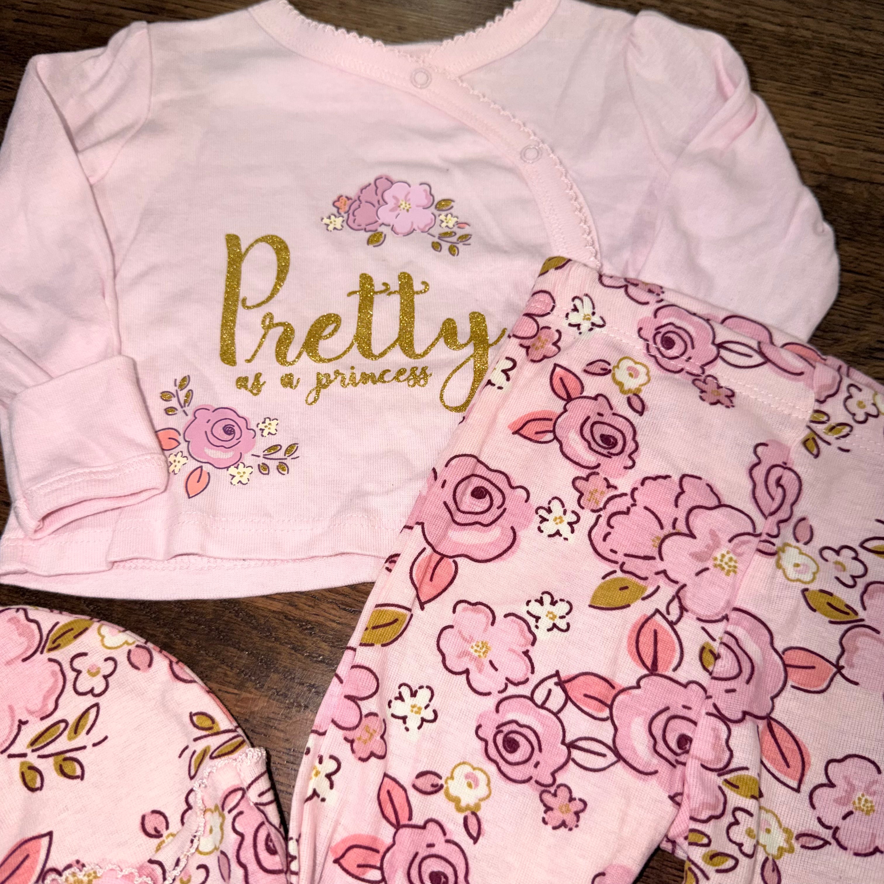 Gerber Floral Footie Set 0-3 Months NWT