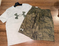 Under Armour Boys T-Shirt & Shorts Set Size YSM 7/8 Like New