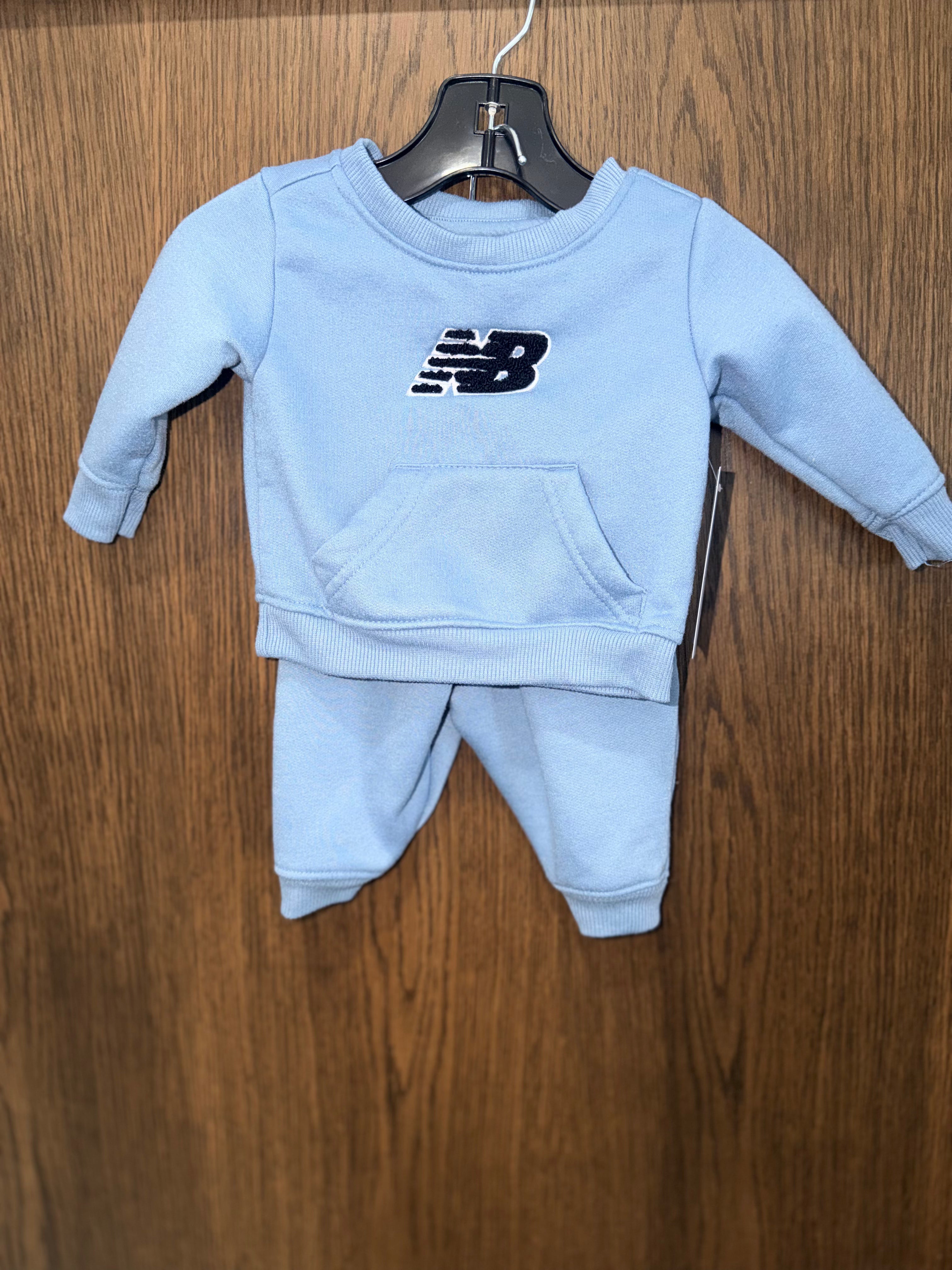 New Balance Baby Crew & Jogger 2pc Set 0-3mos 0-3 months