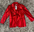 Blue B Collection Women's Red Shimmery Blazer Size Small NWT