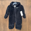 Nike Baby Sherpa Hooded Bunting Suit Black Size 3 Mos 3M