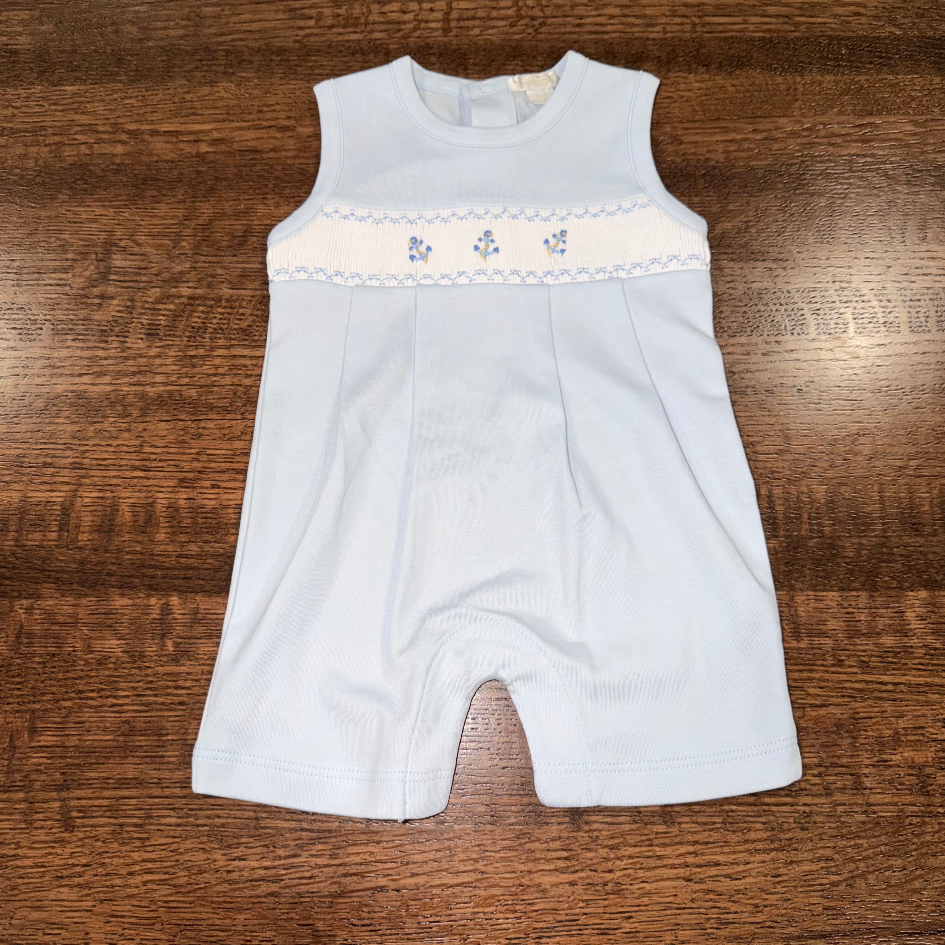 Vintage Kissy Kissy Y2K Baby Boys Shortall Anchor Romper 0-3 mos