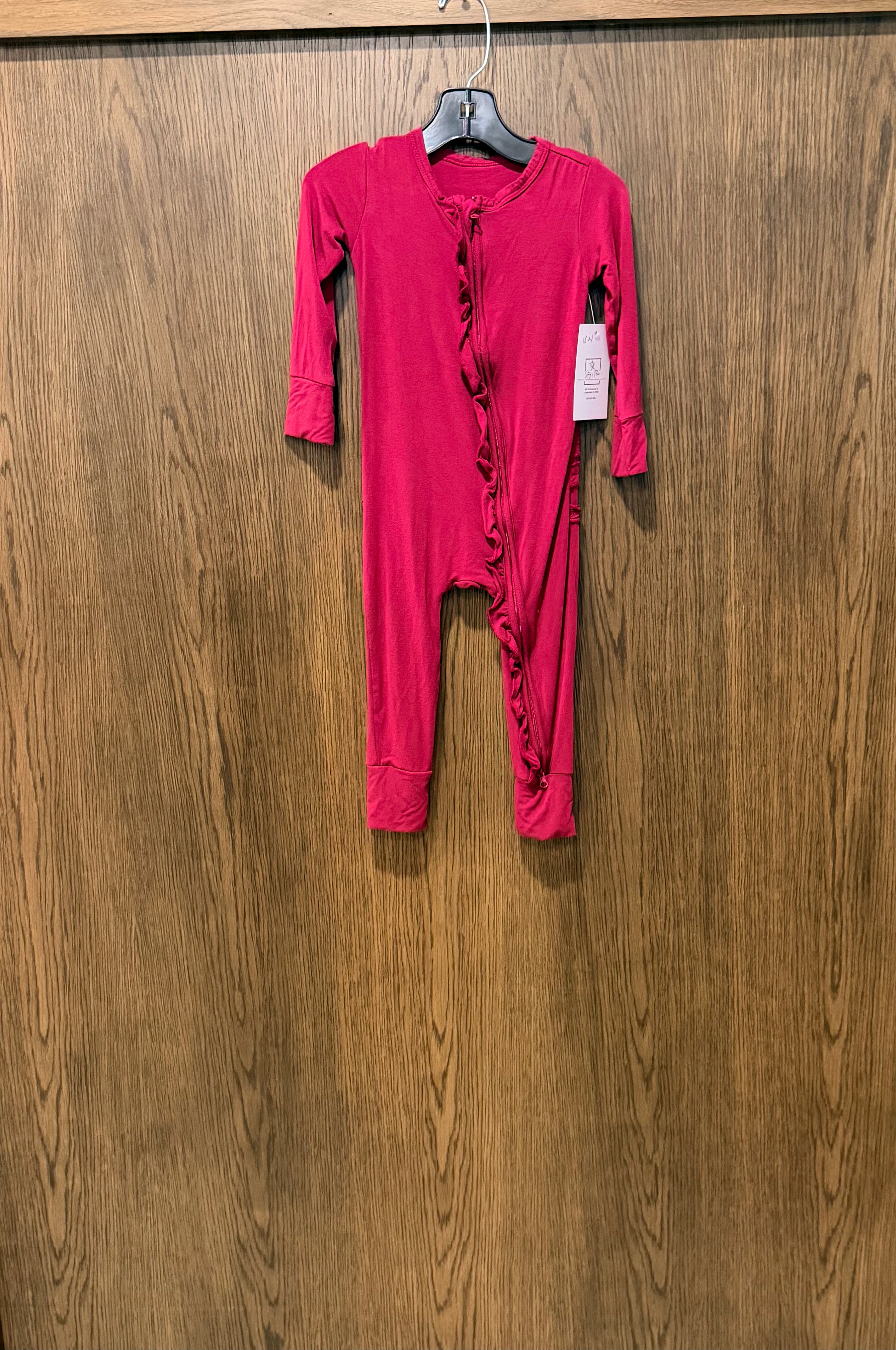Bamboo Convertible Ruffle Zippy Romper 18-24mos Unbranded