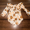 Baileys Blossoms Girls Floral Romper 3-6 mos