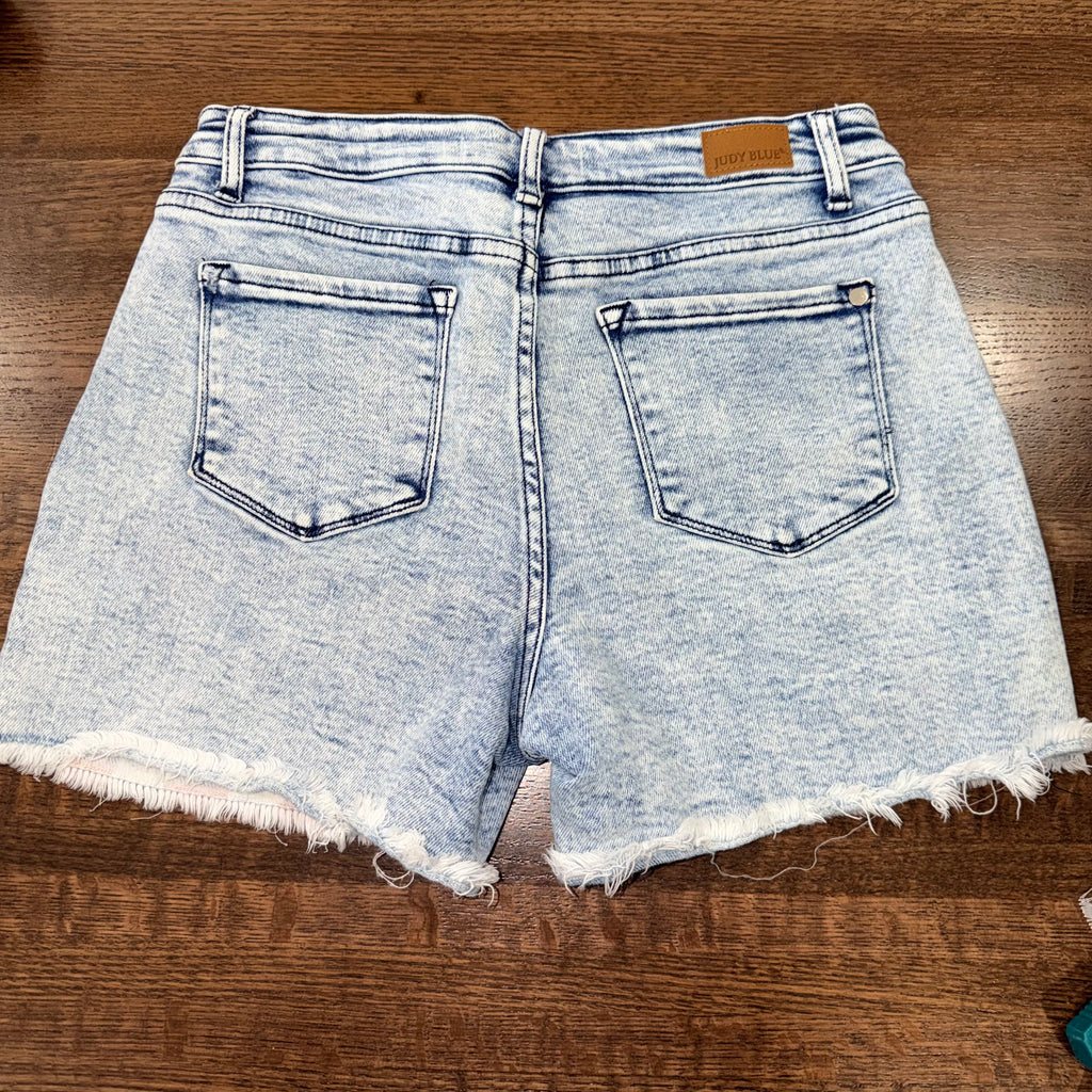 Judy Blue 'Merica American Flag Mid Jean Shorts Size M Medium