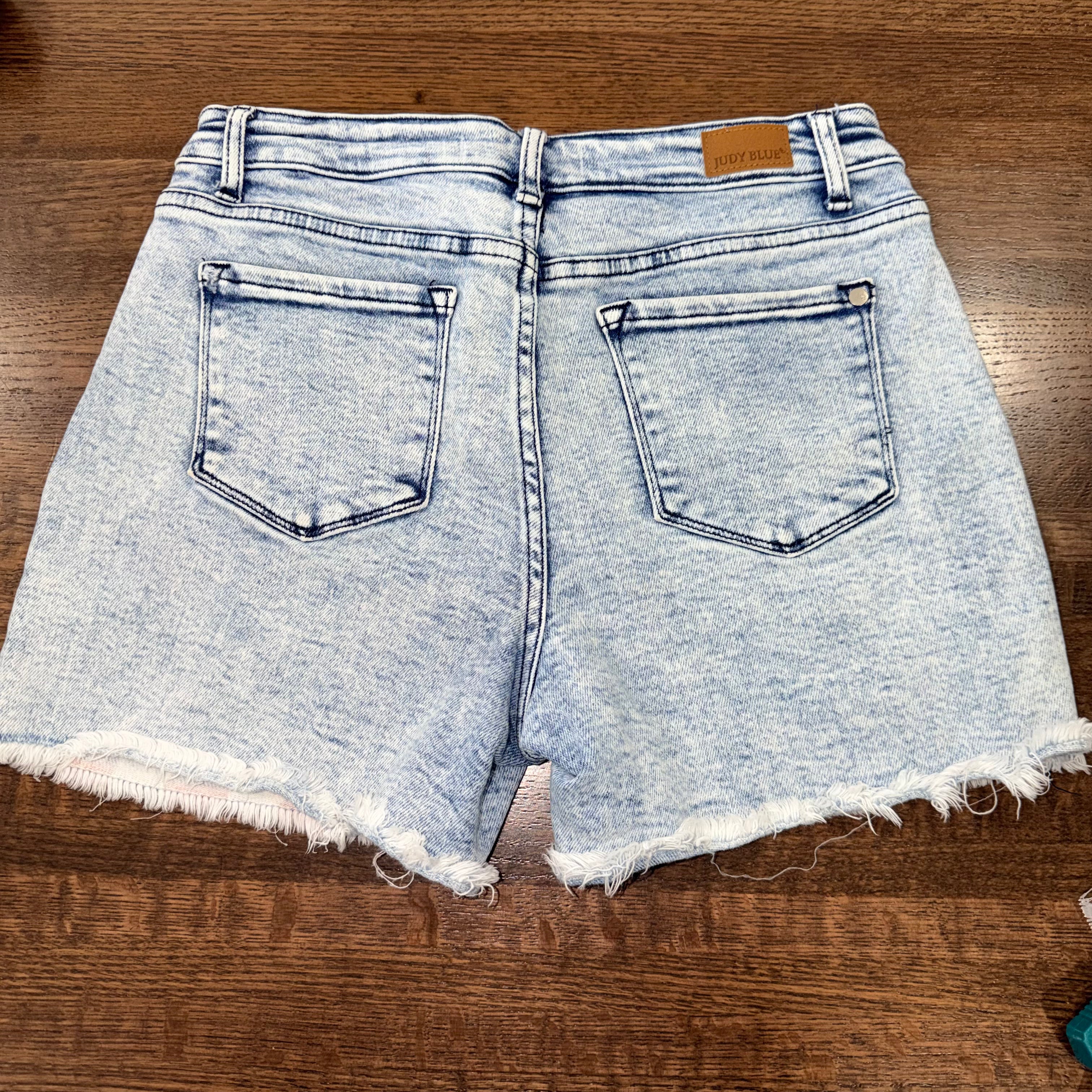 Judy Blue 'Merica American Flag Mid Jean Shorts Size M Medium