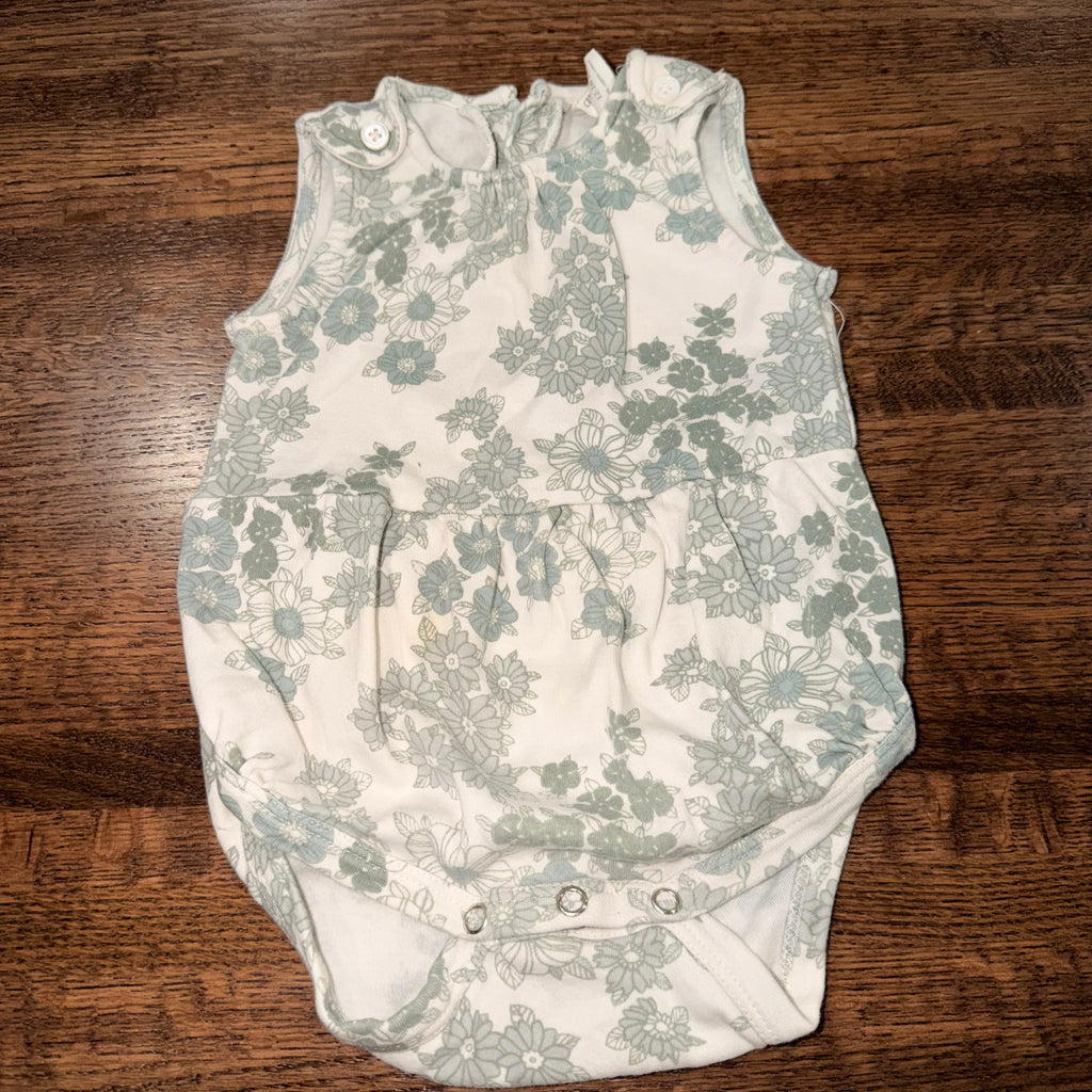 Kate Quinn Organic Girls Floral Bubble Romper 12-18 Months