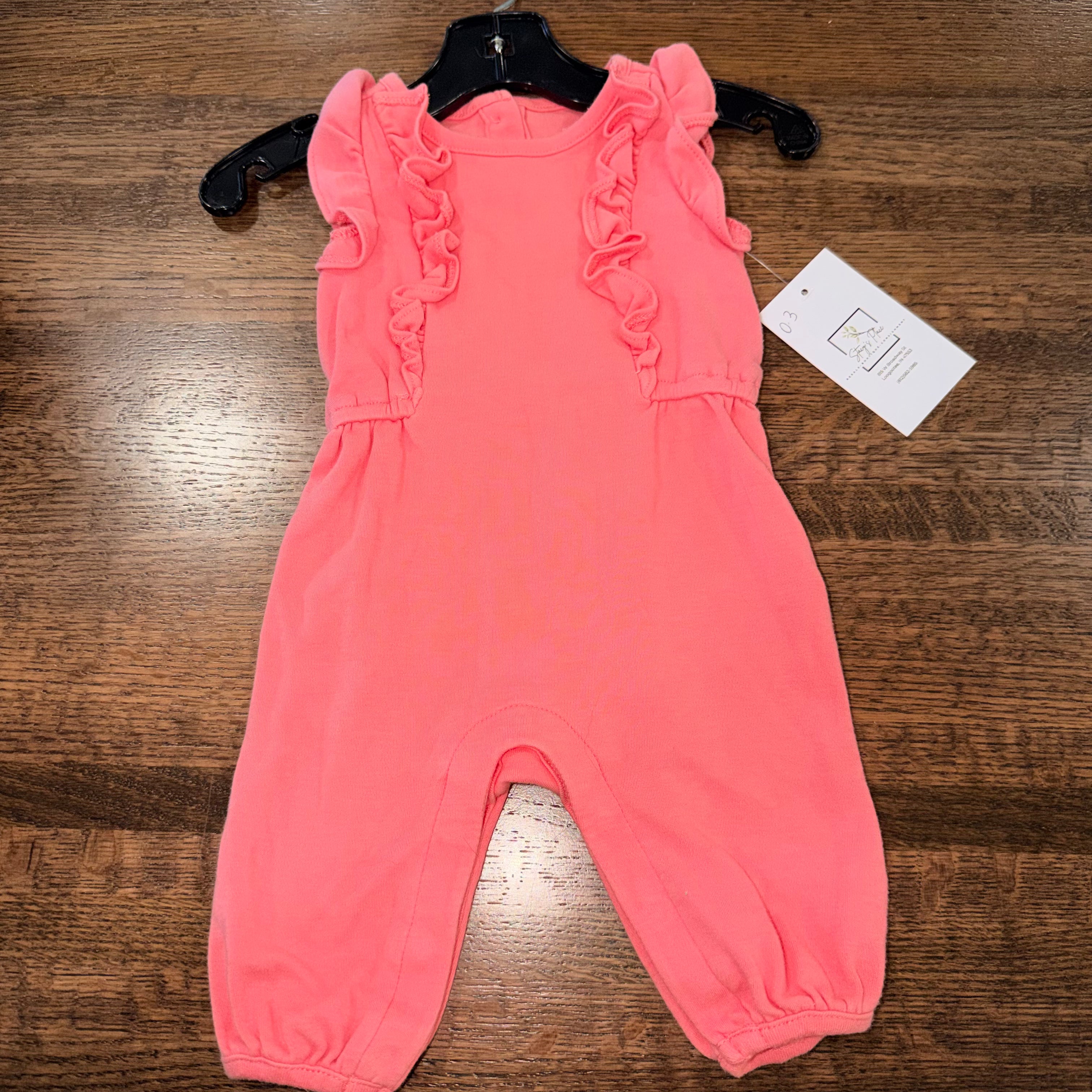 Baby Gap Girls Flutter Sleeve Romper 0-3 Months