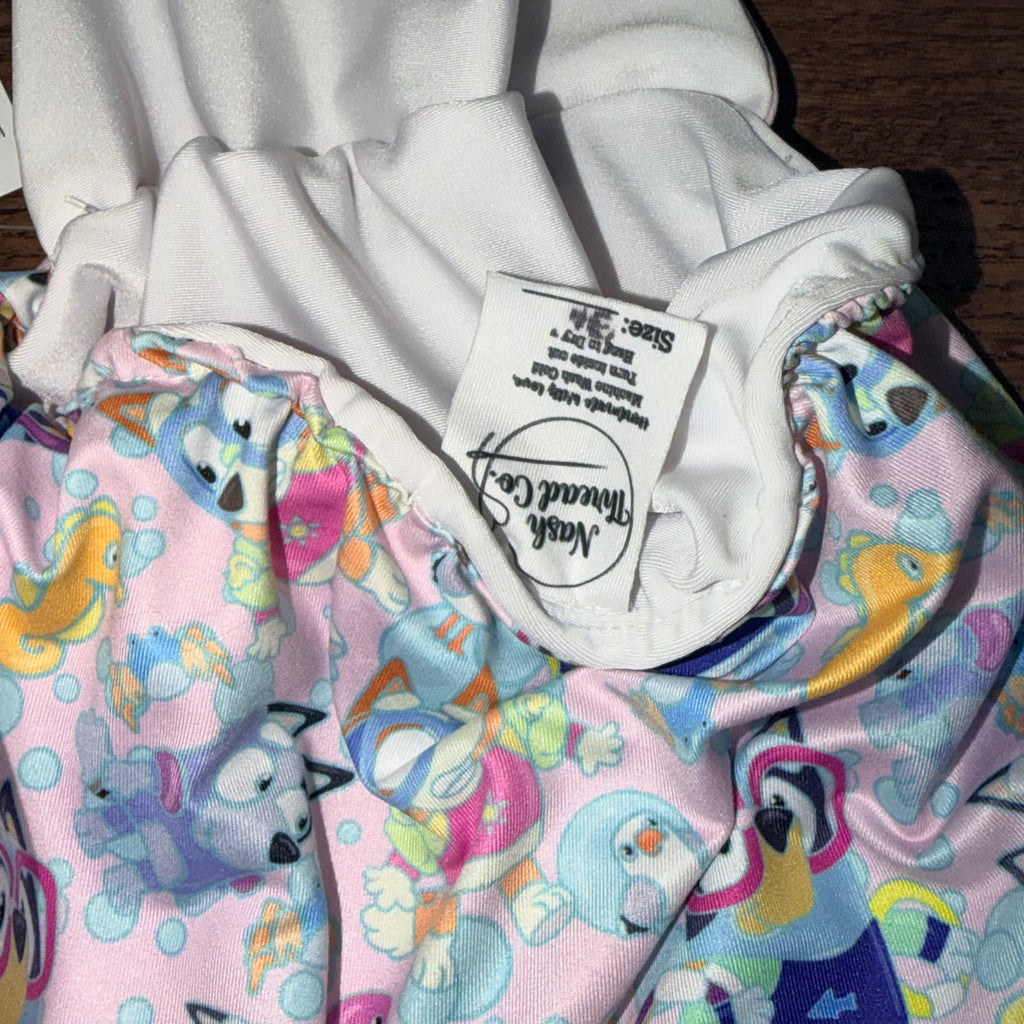 Bluey Handmade Nash Thread Co Bubble Halter Ropmer Size 18-24 mos
