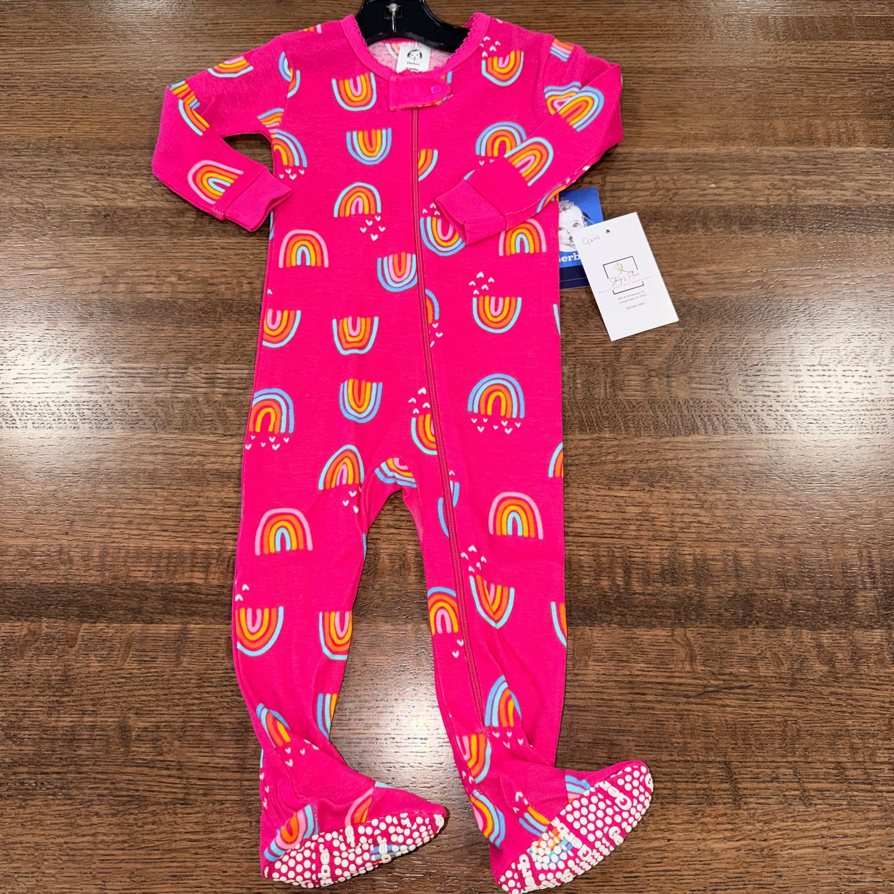 Gerber Girls Footie Sleep & Play 9 Months NWT