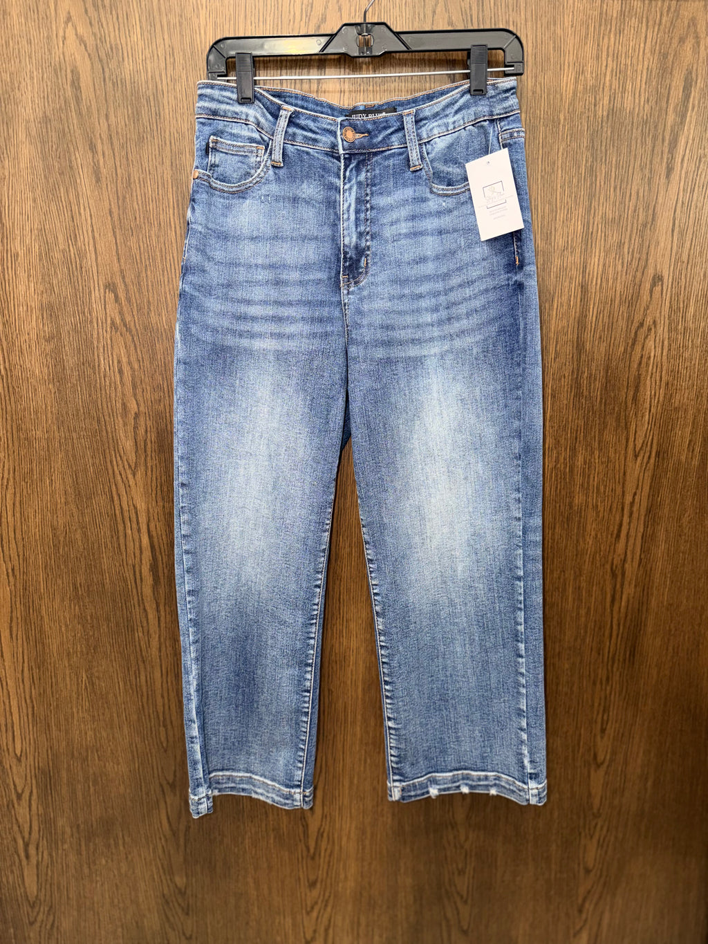 Judy Blue Women’s Double the Cool Cropped Wide Leg Jeans Size 7/28
