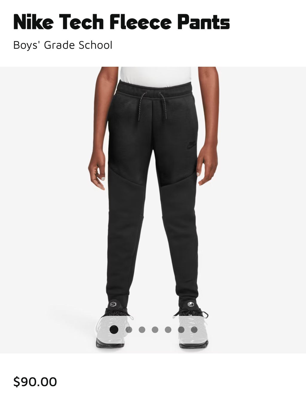 Nike Boys Tech Fit Joggers Size YM 10/12 New Condition