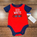 Red White & Cool Baby Boys Romper 6-9 mos NWT