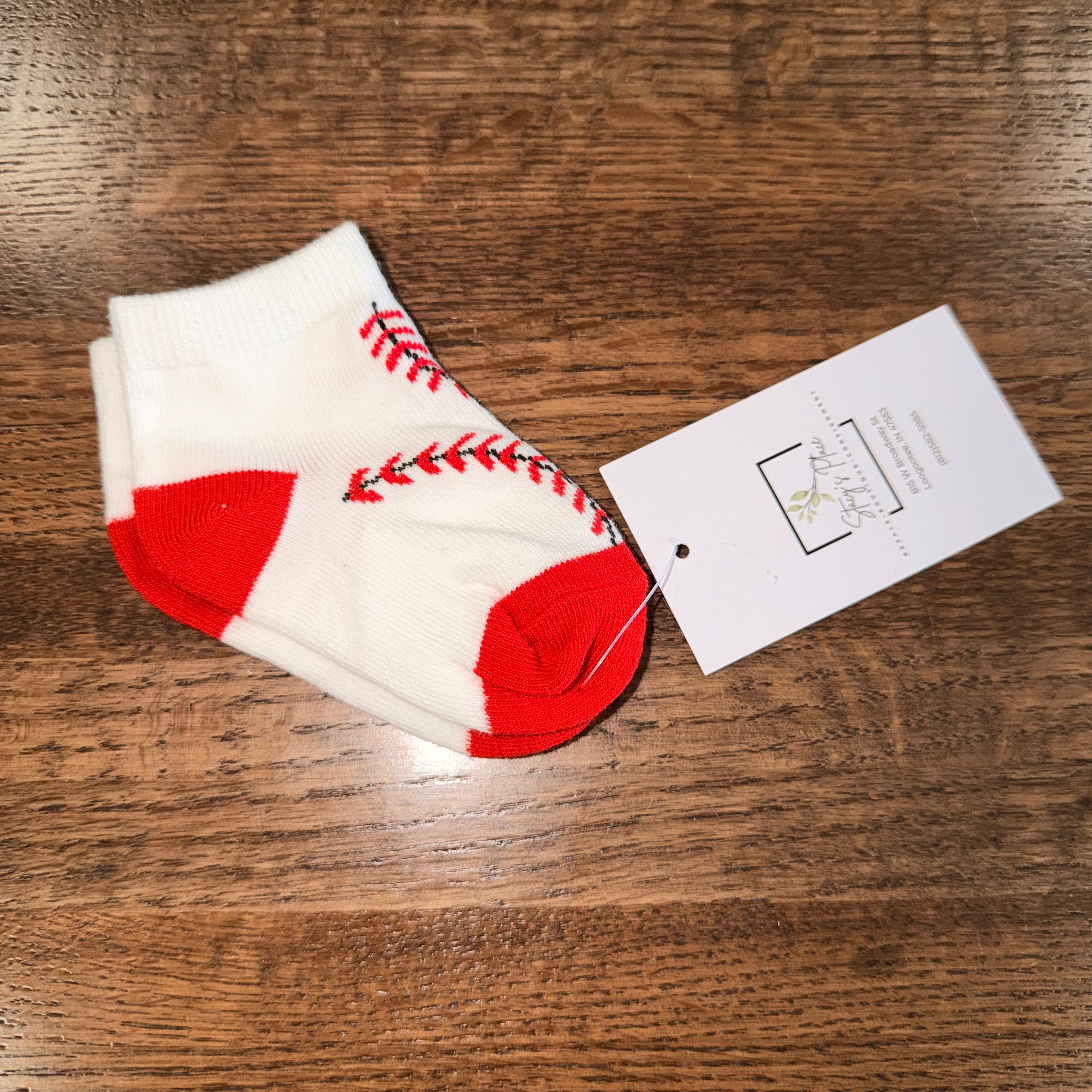Baseball Boys Toddler Socks Size 2C-4C