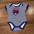 Quacker Jack Baby Boys Embroidered Baseball Onesie size 3-6 mos