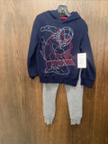 Spiderman Boys Hoodie Pullover & Joggers Set Size 6