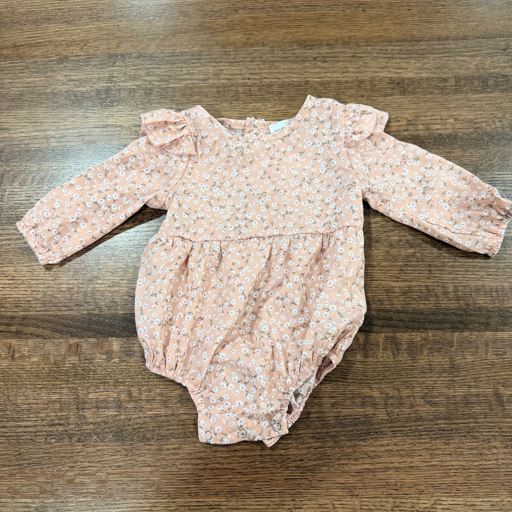 Baileys Blossoms Girls Floral Romper 6-9 mos