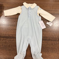 Lil Bear Boys Smocked 2pc Footie Set 3-6 mos NWT