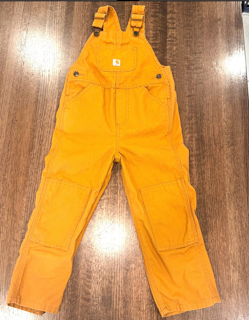 Carhartt Brown Tan Overalls Size 4T