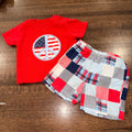 Babyworks Baby Boys T-Shirt & Plaid Shorts Set Size 3-6 mos