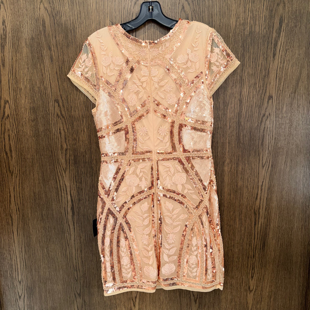 Lulu's Spread Your Shine Rose Gold Sequin Embroidered Bodycon Dress Small NWT