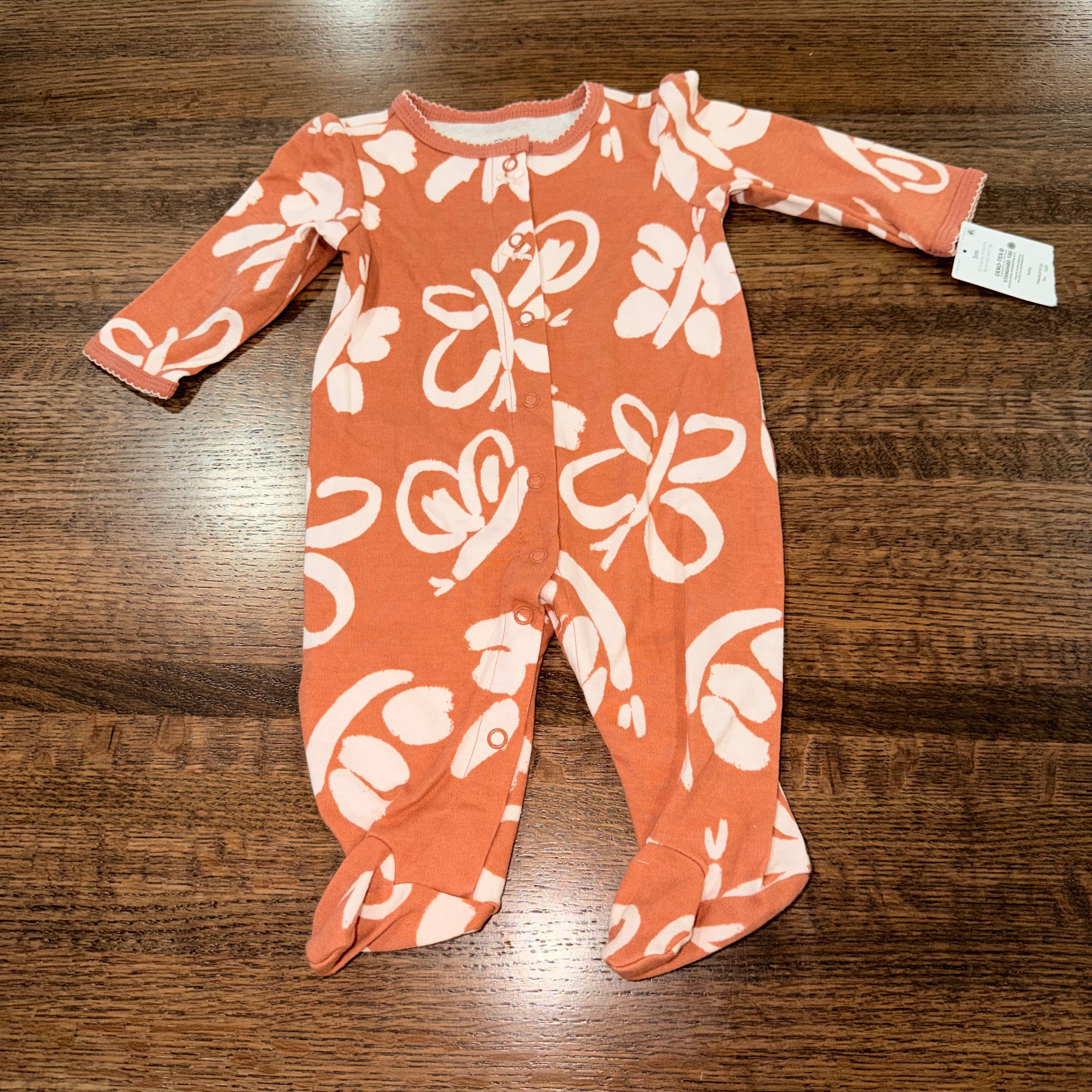 Carters Girls Footie Sleep & Play Romper 3 Months NWT