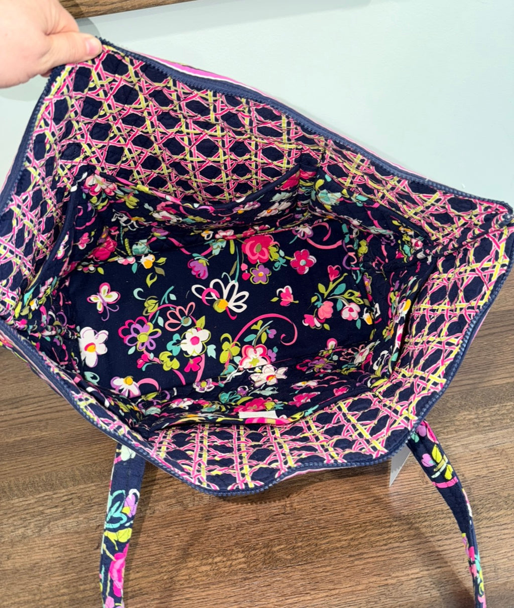 Vera Bradley Miller Bag Ribbons Pattern Like New