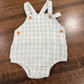 Vintage Little Me Y2K Baby Boys Gingham Check Bubble  Romper 3 mos 3M