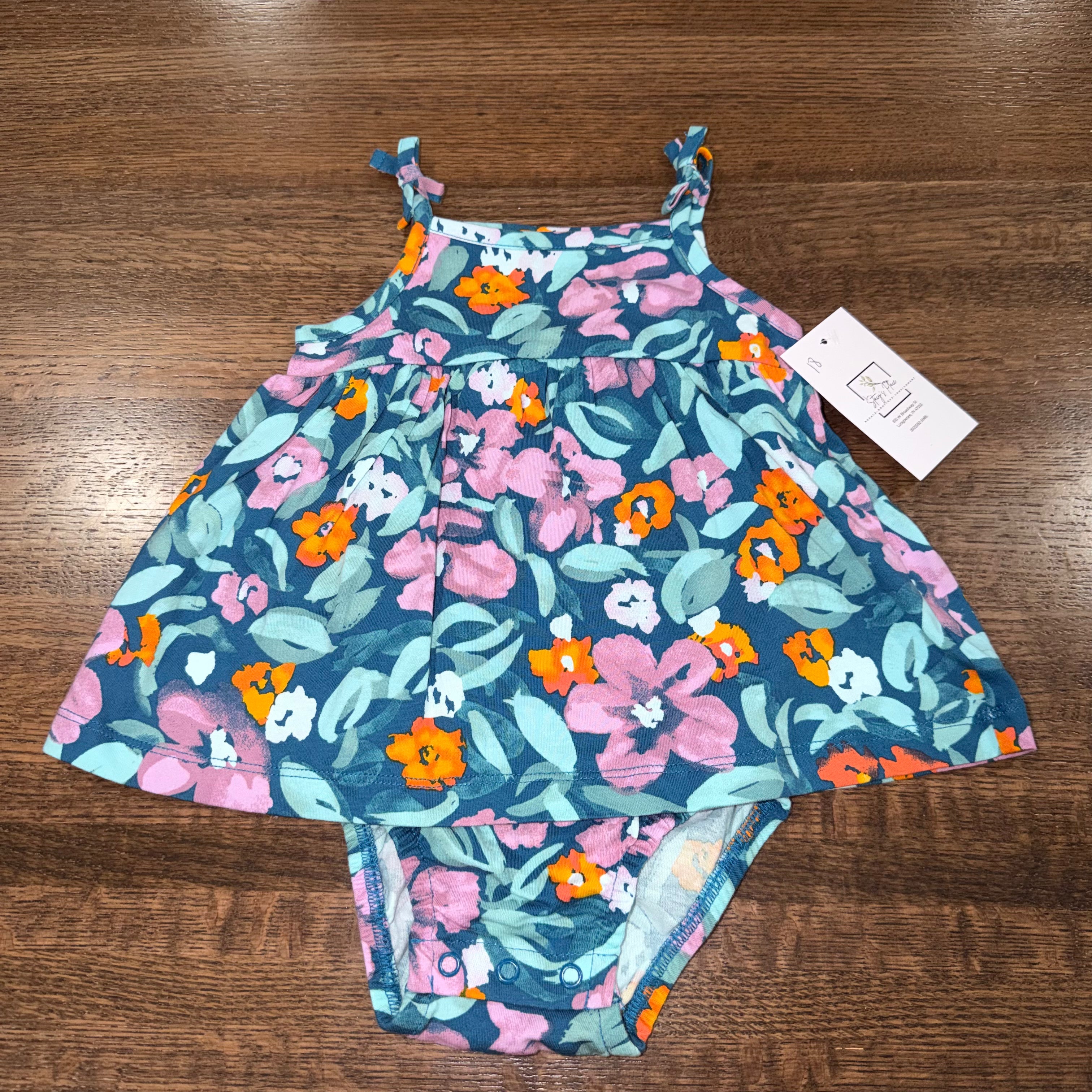 Carters Girls Floral Bubble Romper 18 Months New Condition