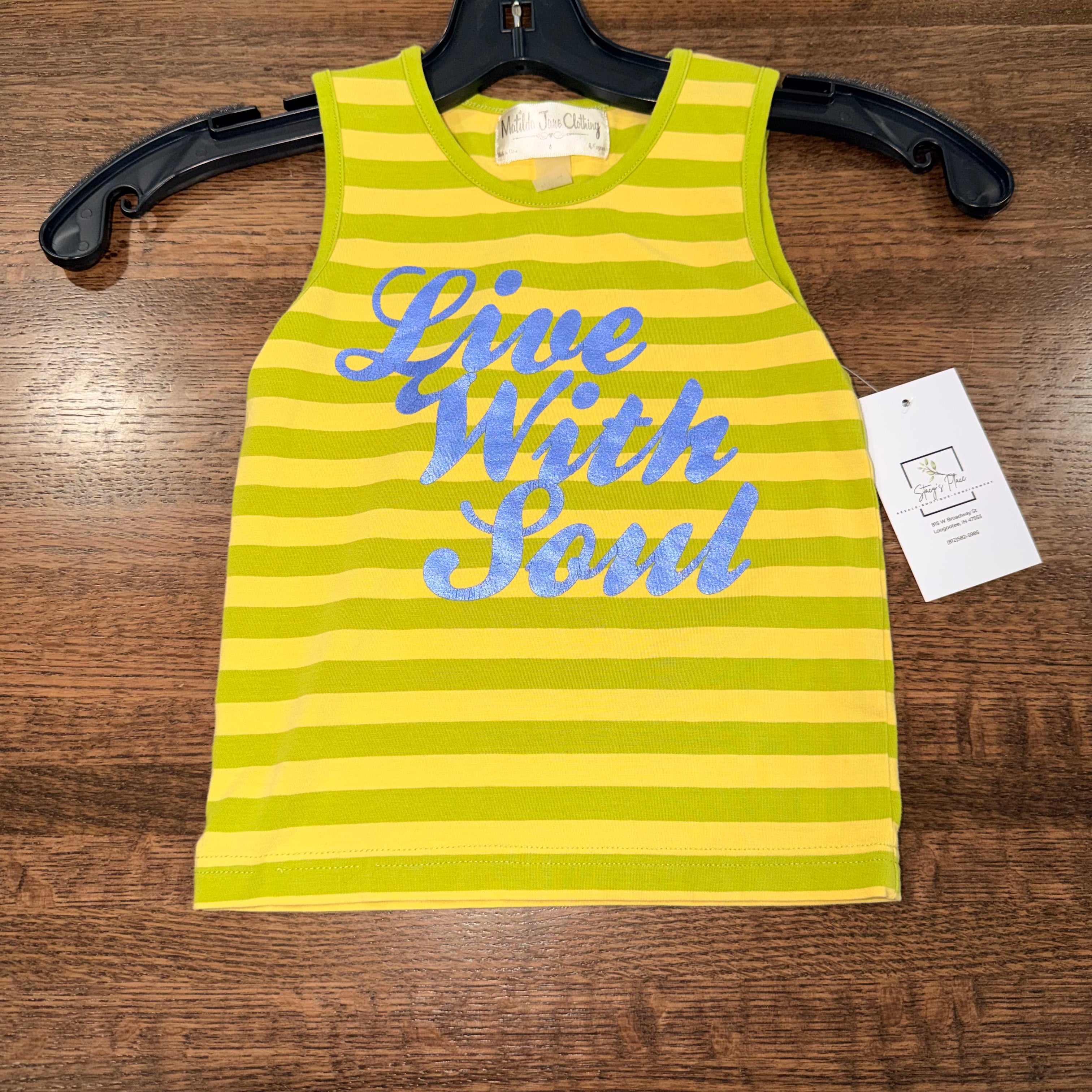 Matilda Jane Girls Live With Soul Tank Top Size 4