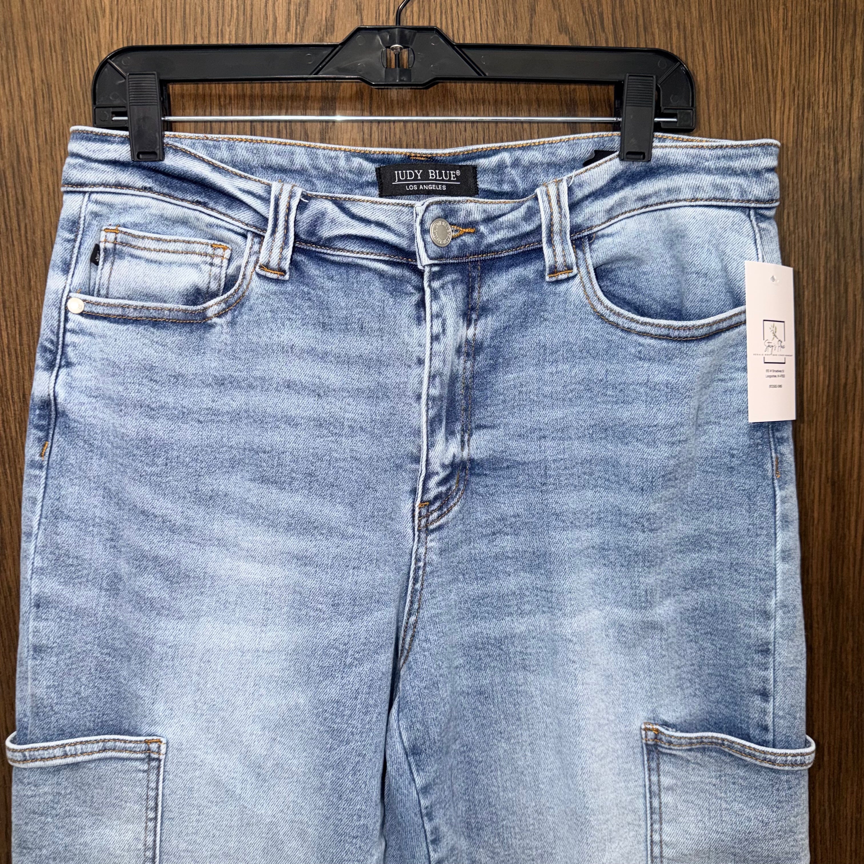 Judy Blue Women’s Wide Leg Cargo Jeans Size 15