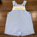 Vintage Handmade Baby Boys Smocked Duck Jon Jon Romper Shortall 12 mos