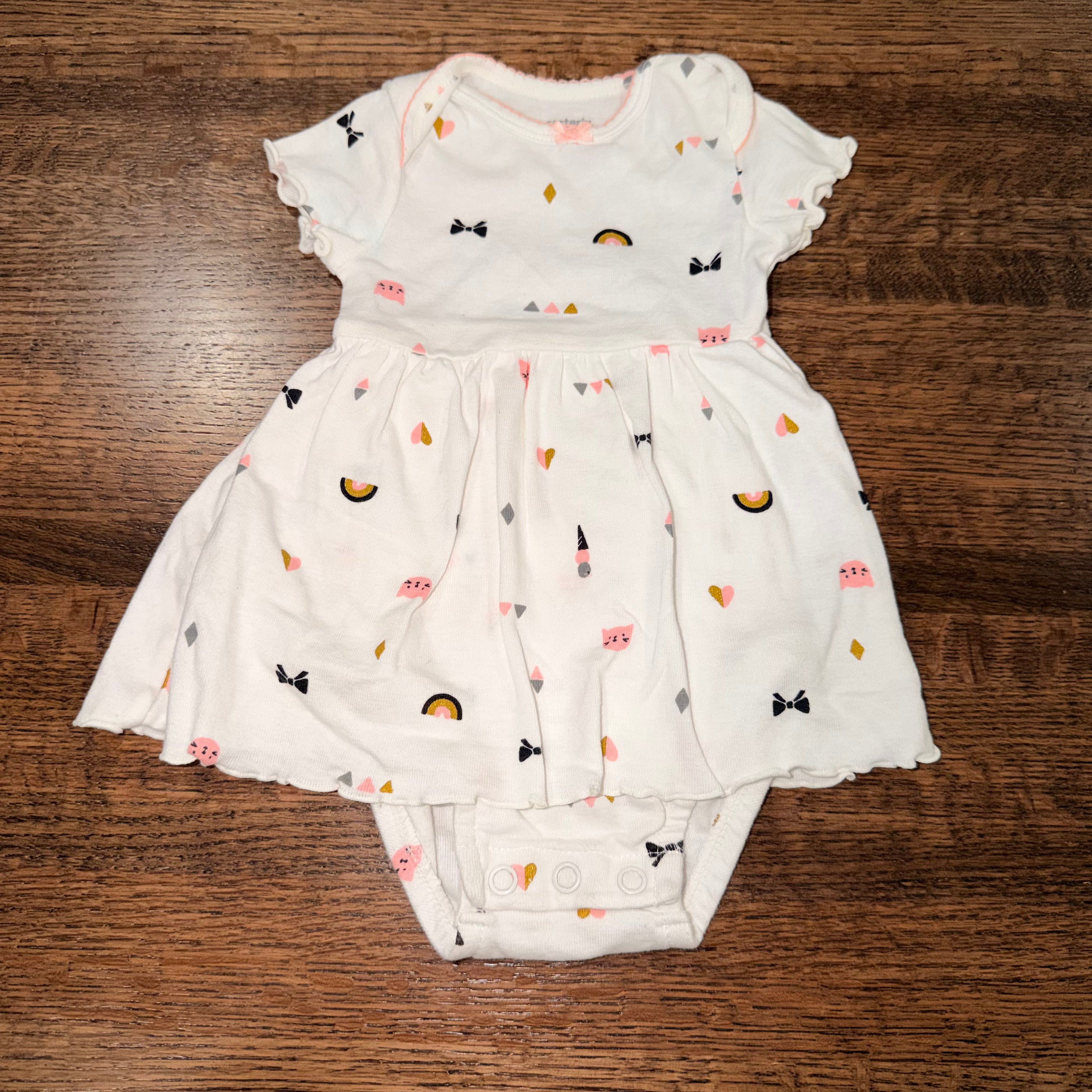 Carters Girls Floral Bubble Romper 3 Months New Condition