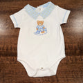 Vintage Little Me Baby Boys Smocked Welcome to the World Romper 3 mos