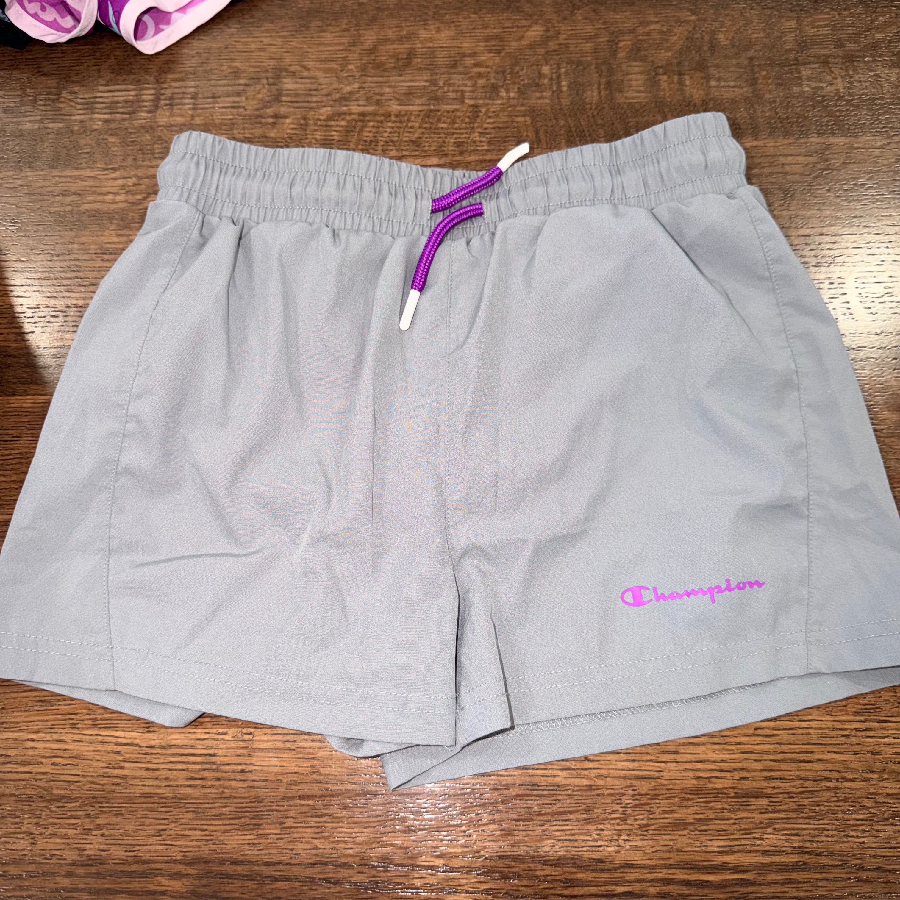 Champion Girls Gray Shorts Lined Youth Medium YM 10/12